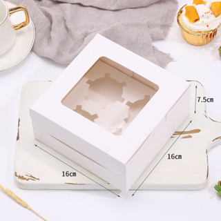 現貨 ▌無印系列_開窗馬芬盒 (4/6顆) // 杯子蛋糕盒 馬芬蛋糕盒 L型 外帶餐盒 4入 6入