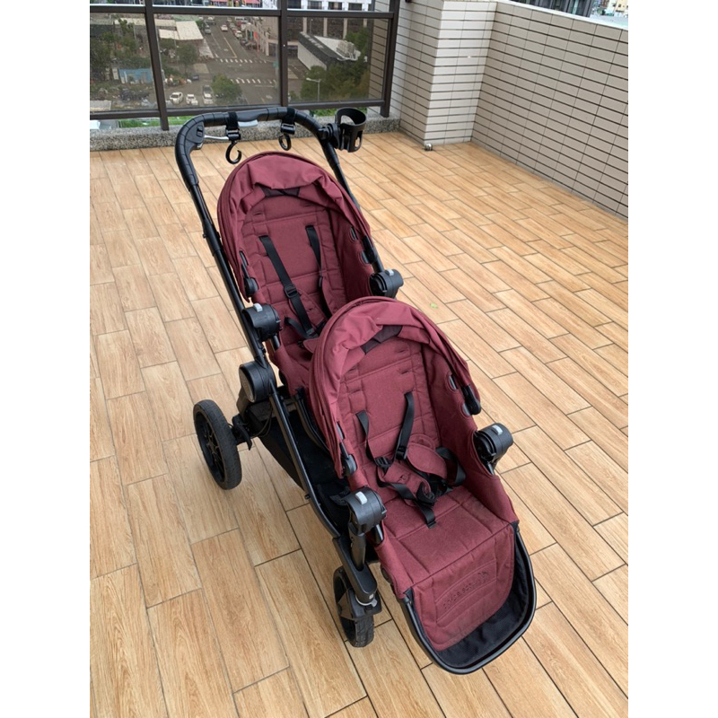 baby jogger city select lux 雙人推車 + 提籃（含轉接器）