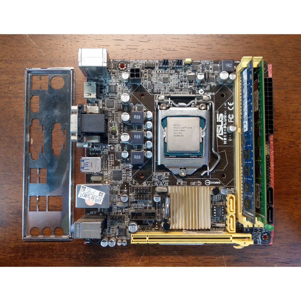 ITX主機板+CPU+RAM 華碩 H81I-PLUS i3-4130 4+4G DDR3 1150 半套主機 二手良品