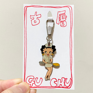 「古厝GU CHU」貝蒂娃娃Betty Boop護士❤️‍🩹金屬吊飾 絕版 早期 復古 懷舊 老物