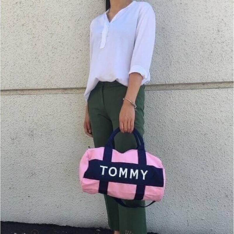 🔥卡拉國內外代購🔥 現貨🇹🇼 Tommy Hilfiger 手提袋/旅行袋 粉色 可拆式斜背帶