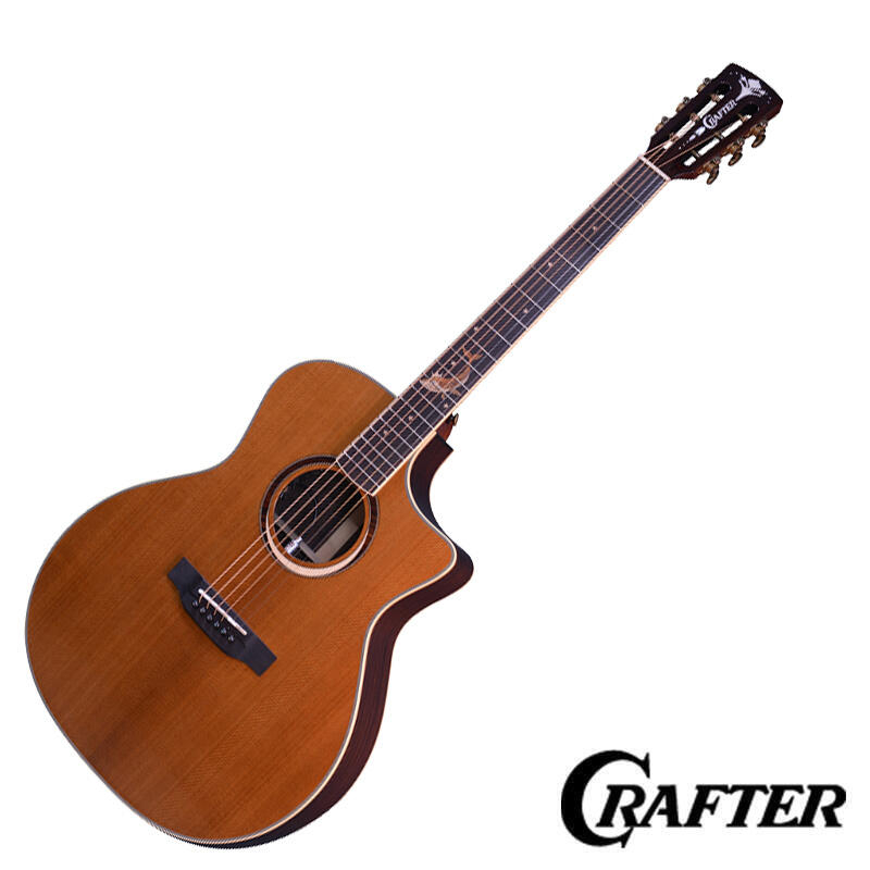 【又昇樂器】Crafter MIND W PRESTIGE ROSE-Gce VVS 碳化雲杉木 面單板 電木吉他