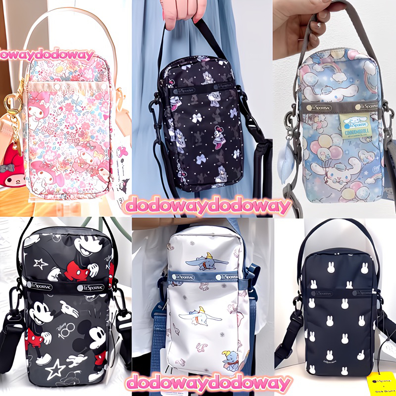 現貨+預購  Lesportsac聯名款sanrio 三麗鷗 美樂蒂 Disney 米妮 單肩手提 斜背包 手機包隨身包