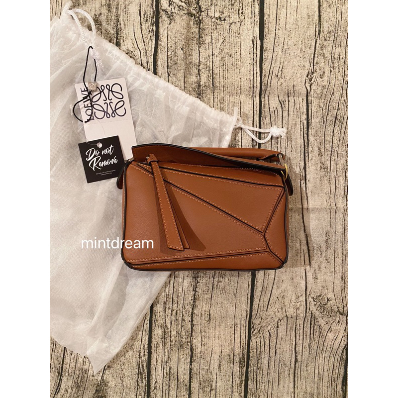 全新🌟羅伊威 Loewe Puzzle Mini Shoulder Bag 拼圖包 棕色迷你肩背包