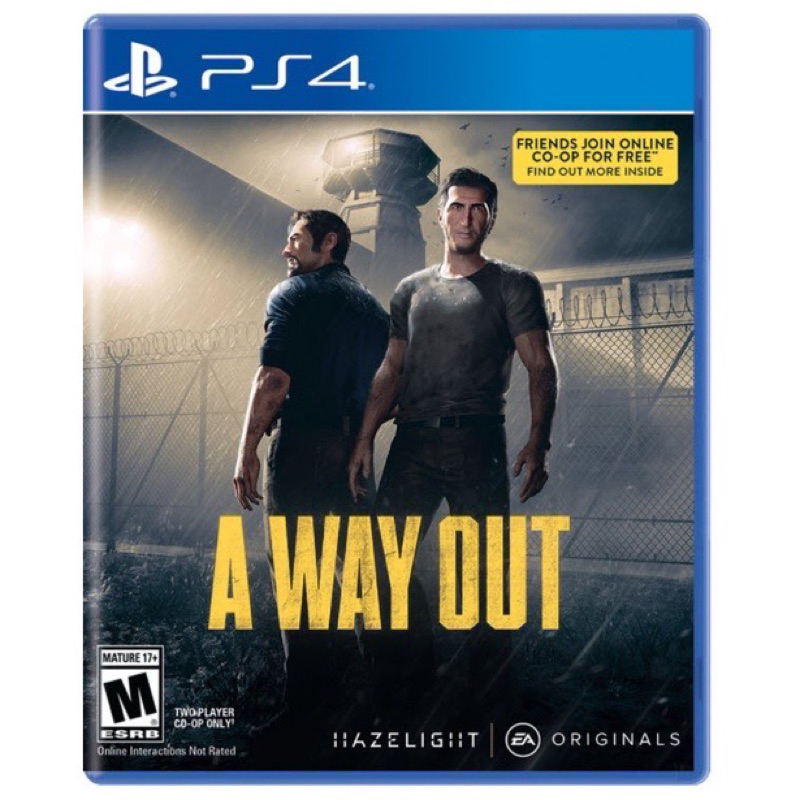 PS4 逃出生天 越獄搭檔  A WAY OUT 英文版