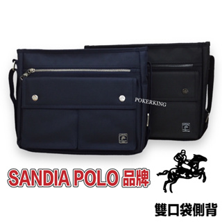 POKER📣(免運-原廠公司貨) SANDIA POLO 厚磅尼龍 雙口袋側背包 可放A4 防潑水材質 側背包 斜背包