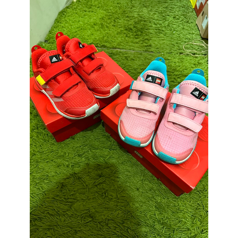 adidas童鞋（樂高聯名款）紅色粉色