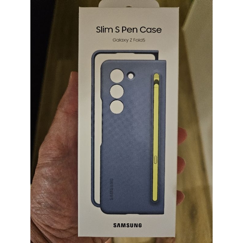 SAMSUNG Galaxy Z Fold5 原廠 薄型保護殼(附S Pen) 冰川藍
