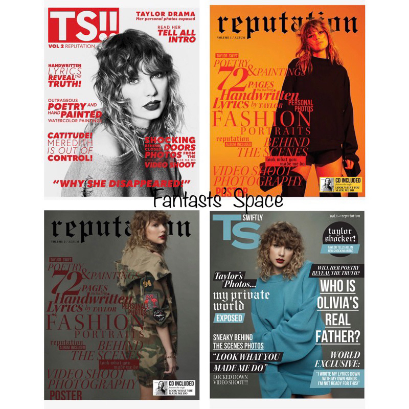 F•L🚀(現貨)小海報 共4款 Taylor Swift 泰勒絲 Reputation 專輯 雜誌 封面 小海報 海報