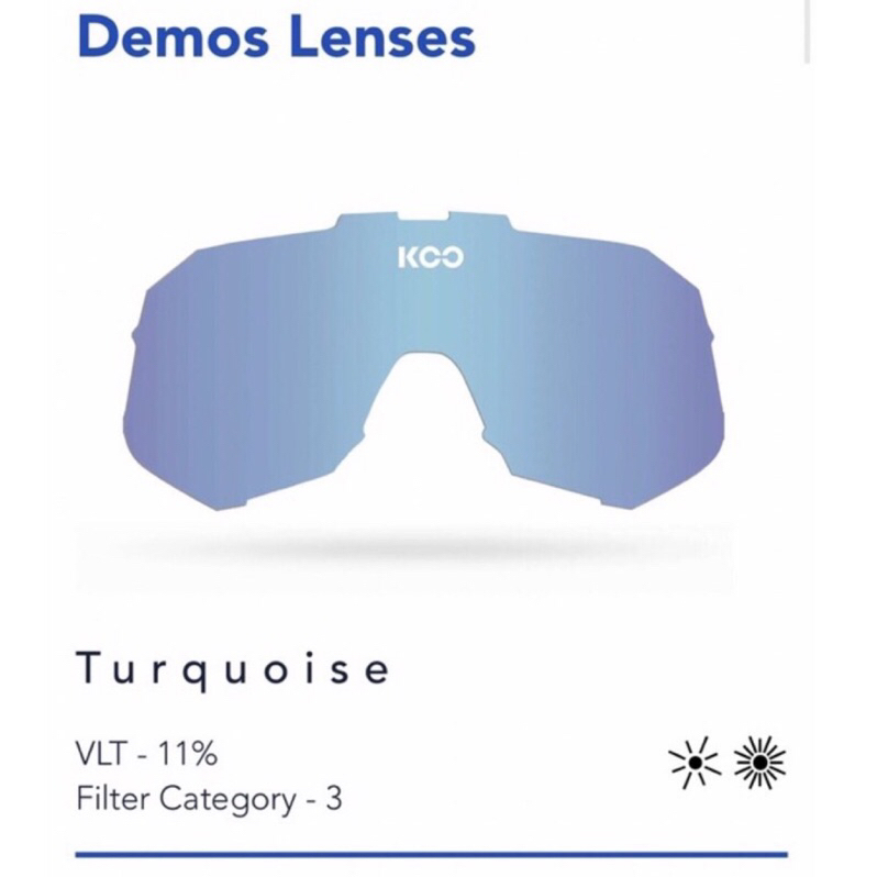 KOO Demos Sunglasses Turquoise Lense 太陽眼鏡替換鏡片 （綠松石）