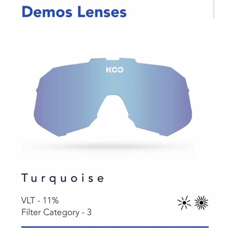 KOO Demos Sunglasses Turquoise Lens 太陽眼鏡替換鏡片 （綠松石款）