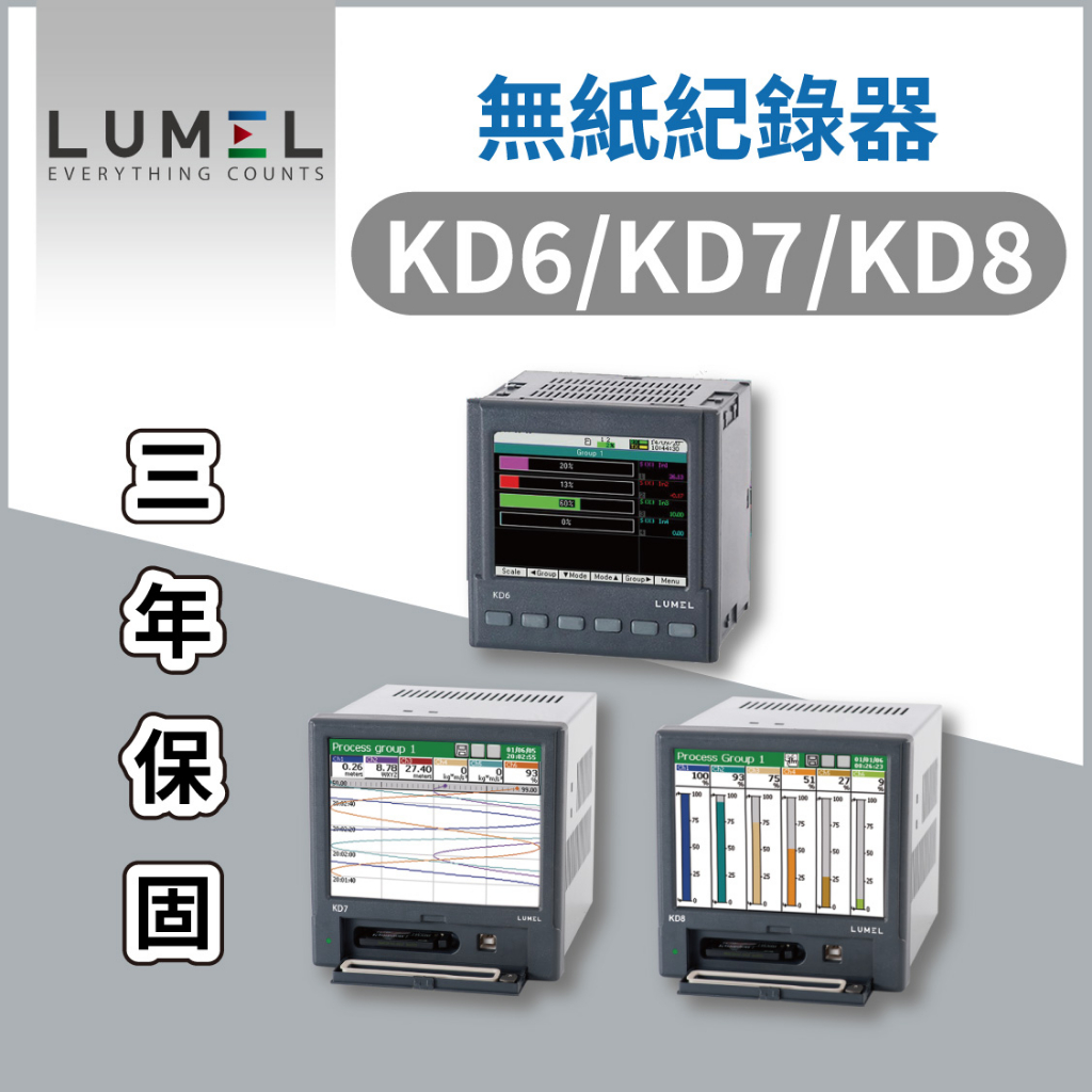 | 瑞泓科技 | Lumel 無紙紀錄器✨KD6/KD7/KD8