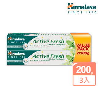 【Himalaya 喜馬拉雅】清新舒活草本牙膏200g(100g*2) X 3入(消除異味/健康好口氣)