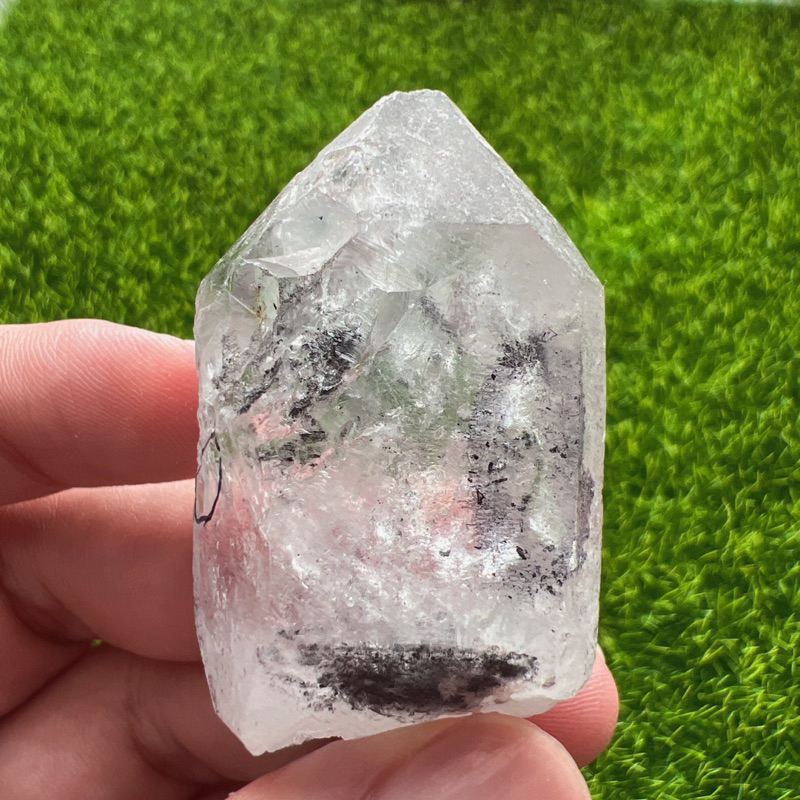 閃靈水晶帶水膽流沙天然水晶原礦-49