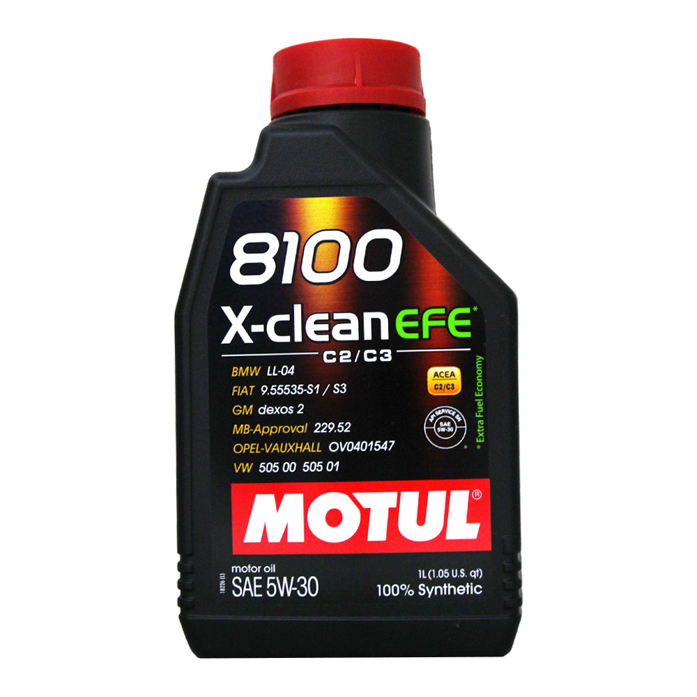 【易油網】MOTUL 8100 5W30 X-CLEAN EFE 全合成機油 1L