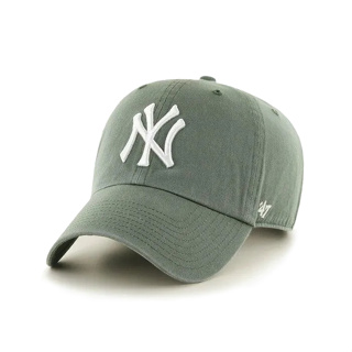 47Brand MLB CLEAN UP系列經典棒球帽 洋基隊 毬藻綠