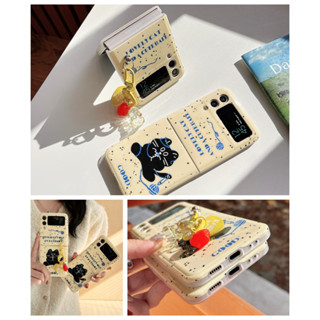 三星 zflip6折疊手機殼防摔 小黑貓Samsung 三星ZFLIP5 Zflip4手機套 三星Zflip3保護殼