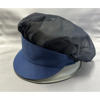 【麥帽狼】台灣製造 工作帽 廚師帽 藍色 衛生帽 透氣