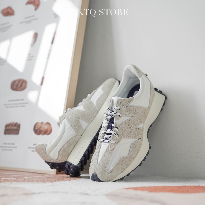 *KTQ*IU李知恩 New Balance 327 新款灰白色 NB327 燕麥奶茶 男鞋 女鞋 MS327RF1