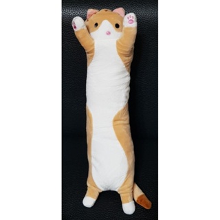 《超便宜》可愛長條貓咪抱枕 娃娃 黃色