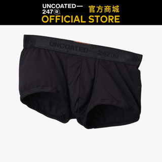 【UNCOATED 247】Classy 柔軟低腰平口內褲 曜石黑