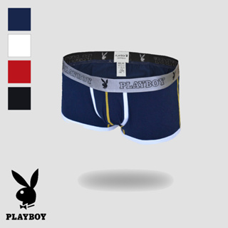 【PLAYBOY】拼色彈性透氣網布平口褲-SPN825