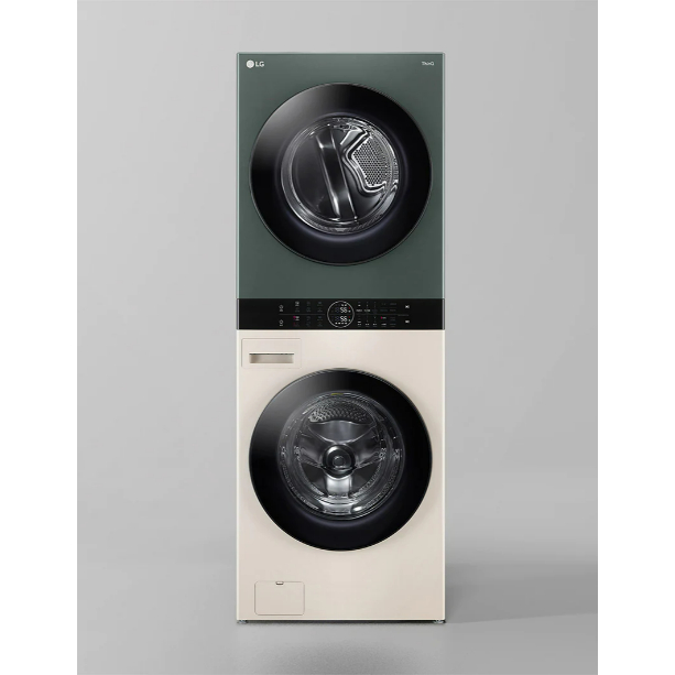 【LG 樂金】 WashTower™ 洗衣13公斤+乾衣10公斤 AI智控洗乾衣機 WD-S1310GB(白綠)