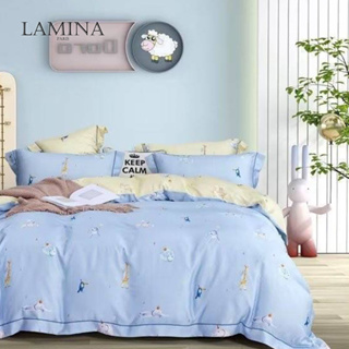 LAMINA 可愛夥伴(藍) 100%天絲枕套床包組-單人/雙人/雙人加大