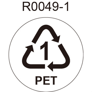 圓形貼紙 R0049-1-2.5A 2cm透明貼+亮膜 塑膠包裝容器回收貼紙 現貨供應 單張零售 [ 飛盟廣告 設計印刷