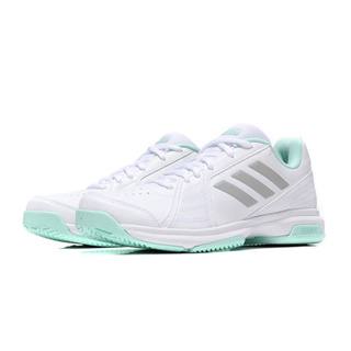 大灌體育👟愛迪達 出清特賣 adidas 白 綠 網球鞋 女 BB7652 皮革