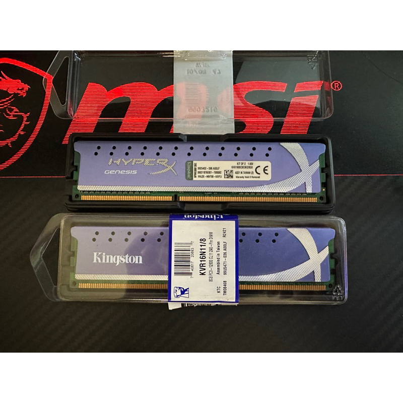 金士頓 kingston DDR3 1600 8GB (4GX2) 雙通道 1組