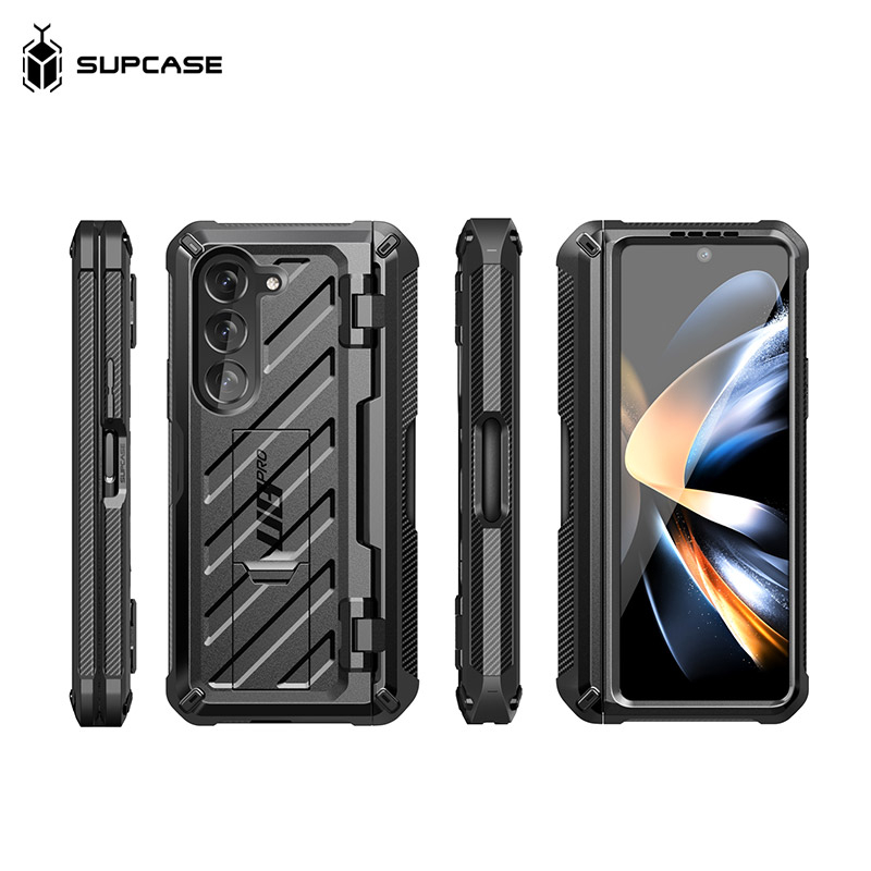 SUPCASE Galaxy Z Fold 5 /Flip 5 抗震防摔支架保護殼-含S Pen筆槽、螢幕防護膜、夾扣套