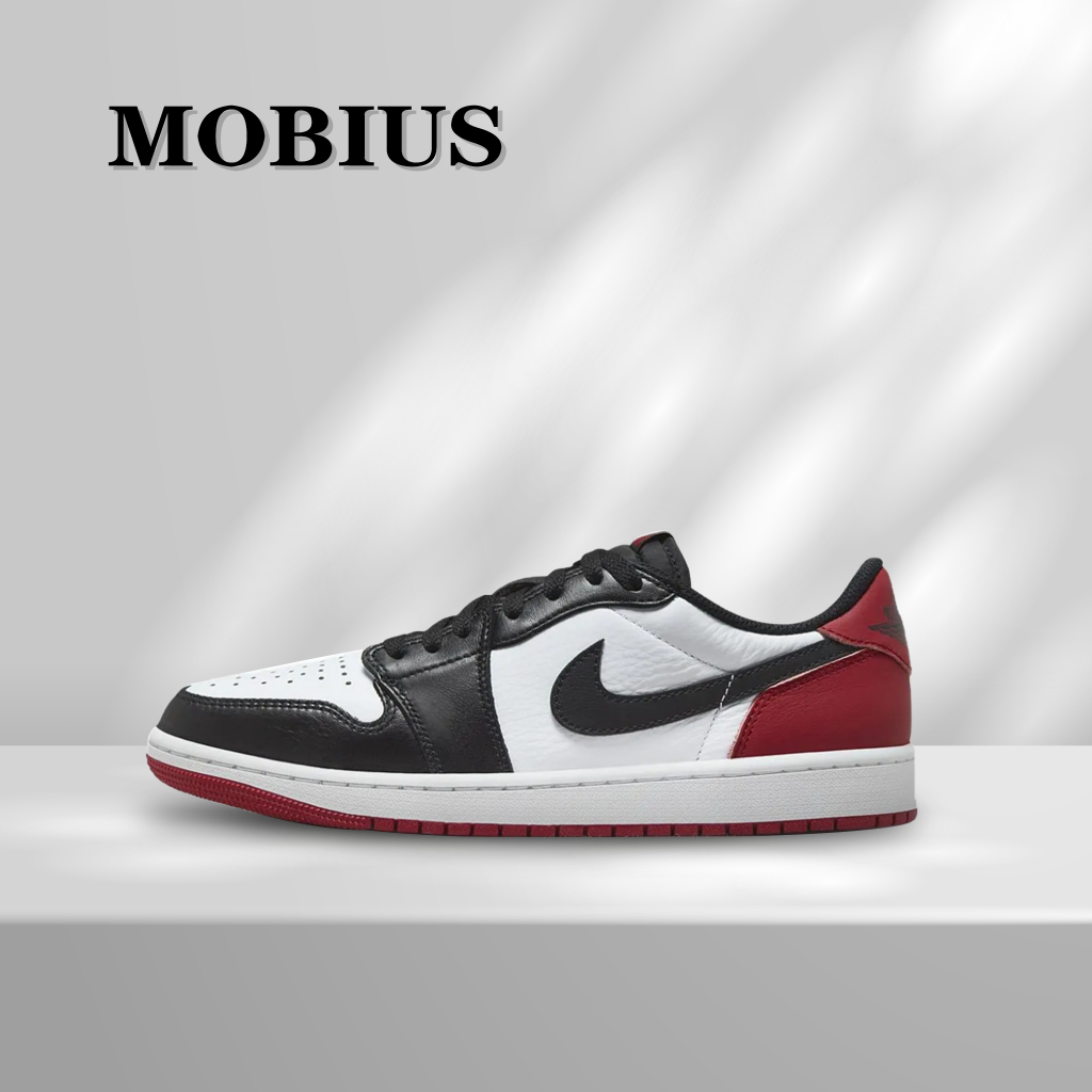 【MOBIUS】ΑΙR JΟRDΑΝ 1防滑耐磨 低筒 復古籃球鞋 GS 紅黑 CZ0858-106