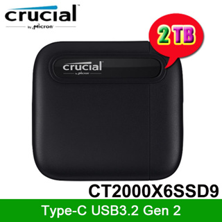 【MR3C】含稅 Micron 美光 Crucial X6 2TB 4TB Type-C SSD 行動硬碟 外接式硬碟