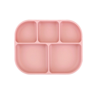 🔍Dailylike Bonbon 矽膠分隔餐盤 粉色/可可色/天空藍