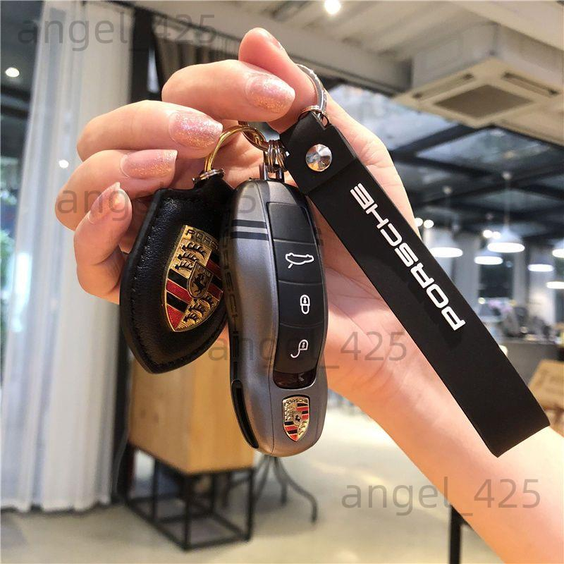 保时捷 Porsche 賽道紀念版鑰匙殼 Cayenne Macan Panamera 賽道版拉花鑰匙扣 鑰匙圈 鑰匙套