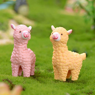 【☘️模擬可愛羊駝】羊駝 小羊 森林 小動物 多肉植物 微景觀 花盆 裝飾 盆栽 園藝 擺飾 拍攝道具