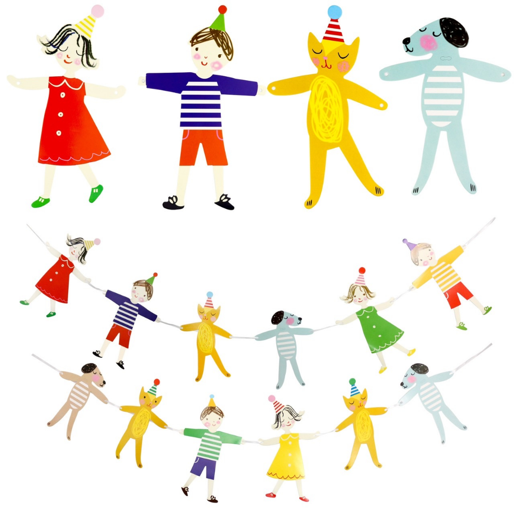 生日拉旗 手拉手 台灣出貨 生日佈置 生日禮物 動物 小朋友 手拉手派對裝飾 寶寶周歲佈置