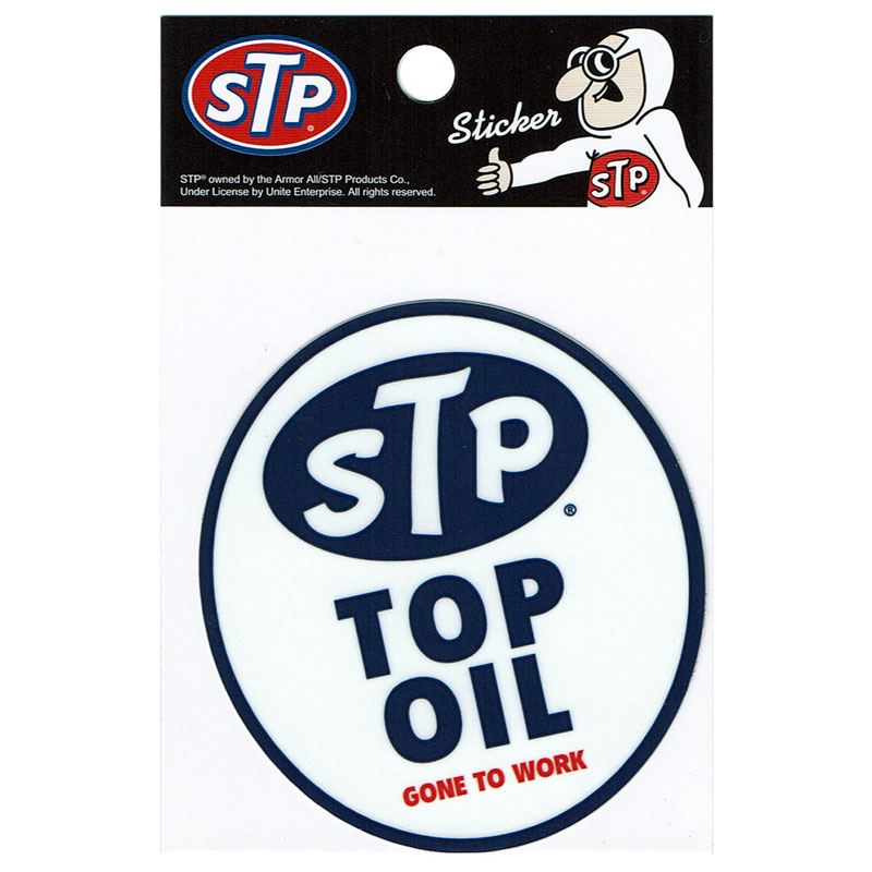 ST035 STP TOP OIL STICKERS 防水 貼紙 車貼 安全帽貼 (1入) 化學原宿