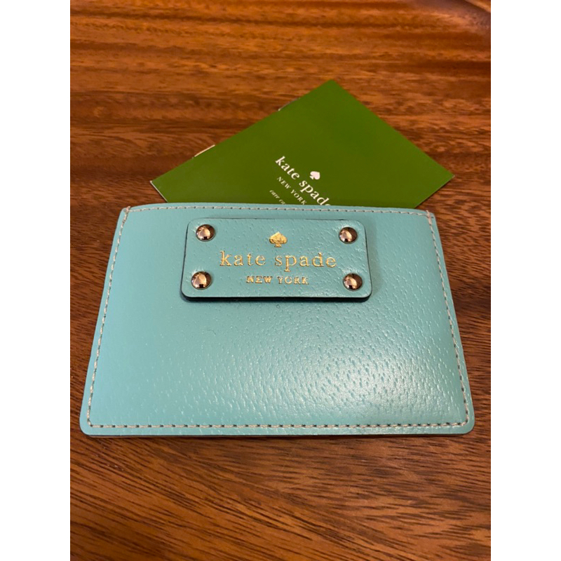 Kate Spade 信用卡夾/名片夾 Tiffany藍 （未使用正品）