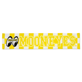 MOONEYES - MG976YE CHECKER MUFFLER TOWEL 格紋 毛巾 (黃白棋盤格) 化學原宿