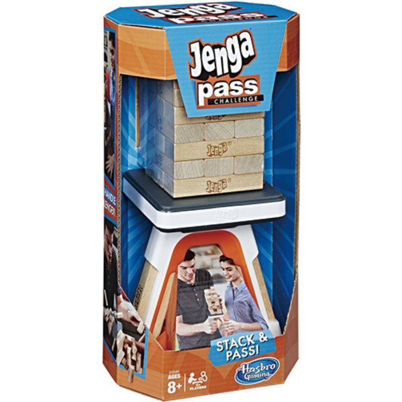 日本帶回正版Hasbro 動感層層疊 Jenga pass challenge 桌遊