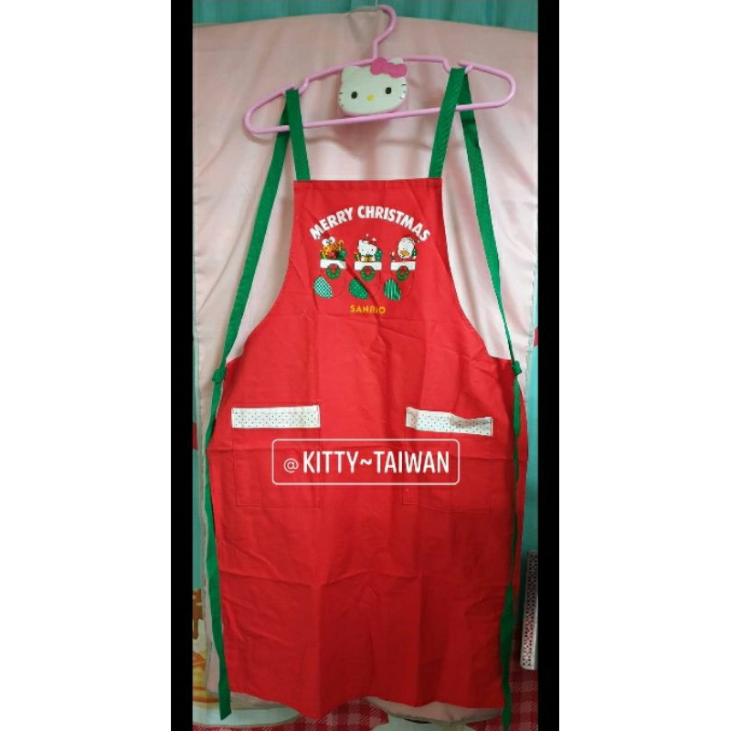 sanrio 1993年，聖誕節園遊會員工專用圍裙，布料總長約80公分。