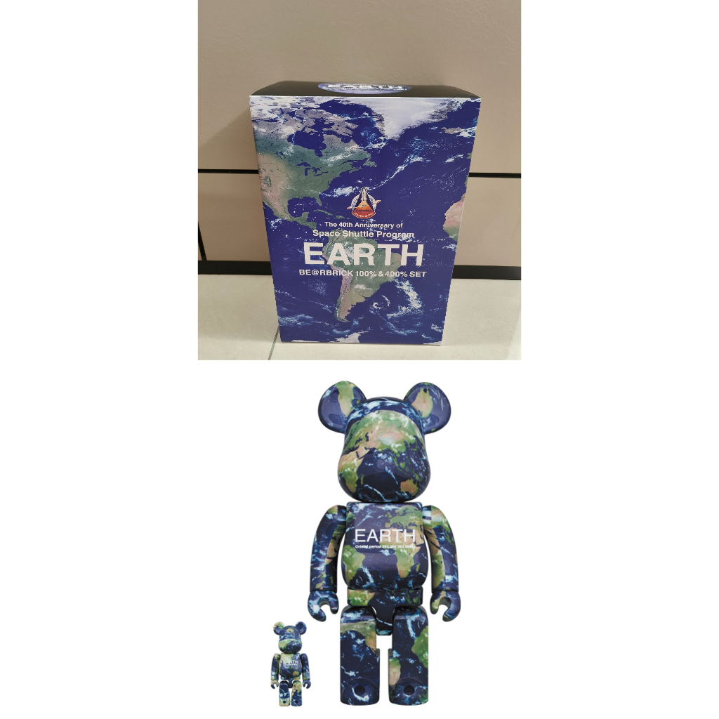 全新未拆 BE@RBRICK EARTH 400%+100% 地球 400%+100%