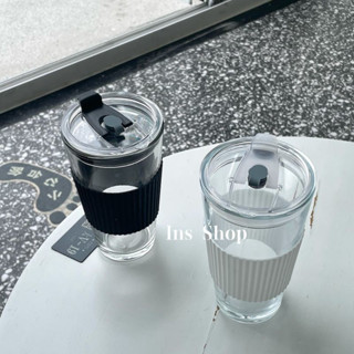 FOURTEEN｜現貨｜北歐質感簡約玻璃吸管杯（2color）
