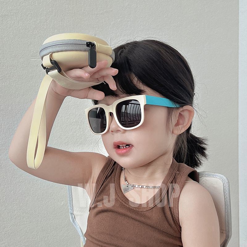 ᴡ.ᴊ  sʜᴏᴘ ▸雙色兒童折疊墨鏡 檢驗合格 太陽眼鏡 小朋友 可愛 親子 童款 大童 小童 嬰幼童配件 太陽眼鏡墨