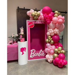 台南現貨」芭比風 Barbie 生日派對佈置 材料 氣球 蝴蝶結 桃紅色 網紅網美 慶生 高雄台灣佈置