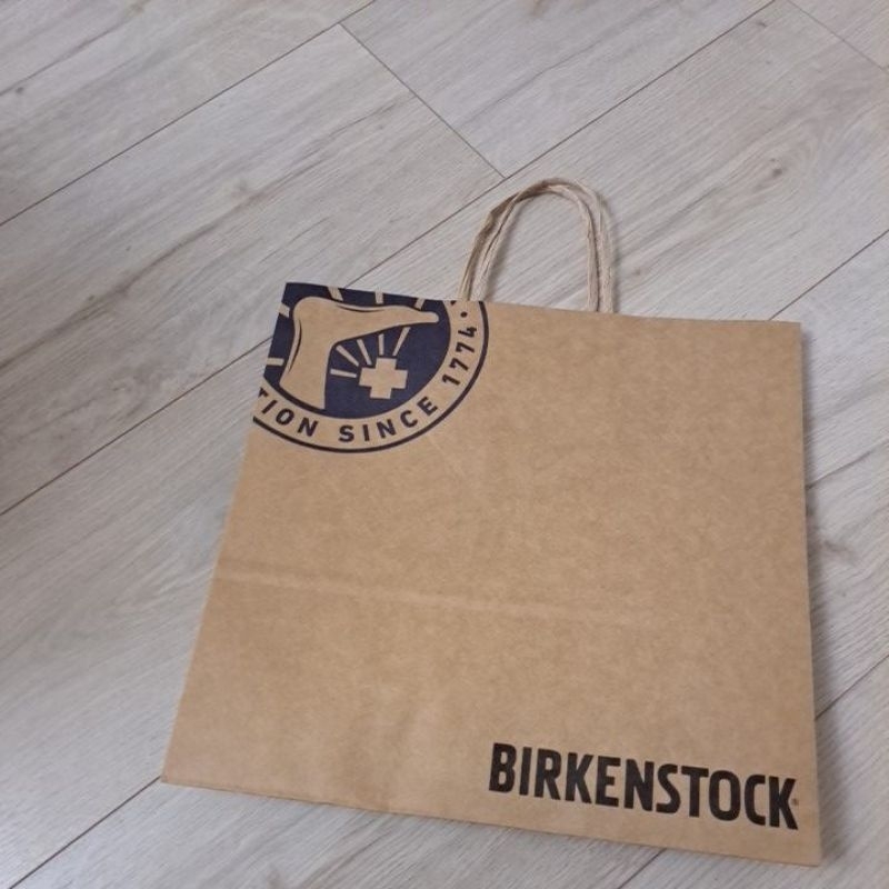 全新BIRKENSTOCK 勃肯鞋紙袋 勃肯鞋購物袋 勃肯鞋手提袋柏肯鞋紙袋