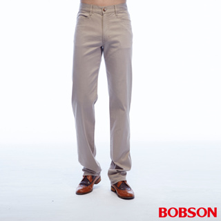 BOBSON 男款中腰彈性直筒褲1787-72