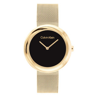 Calvin Klein CK 黑金時尚米蘭帶腕錶 34MM ( CK25200012 )